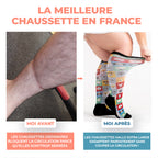 Pack de 6 paires de chaussettes confortables motifs