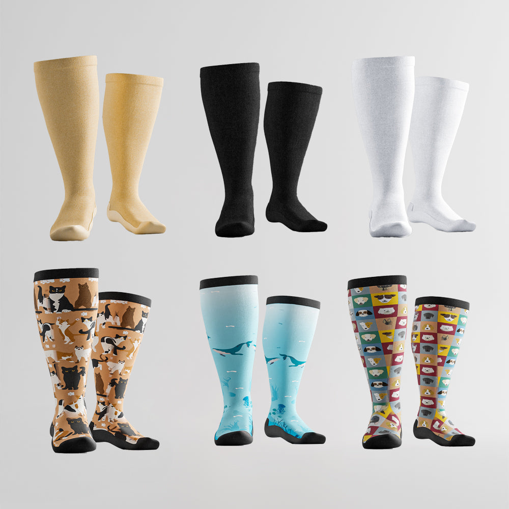 Confezione da 6 paia di calzini comodi, tutti i modelli