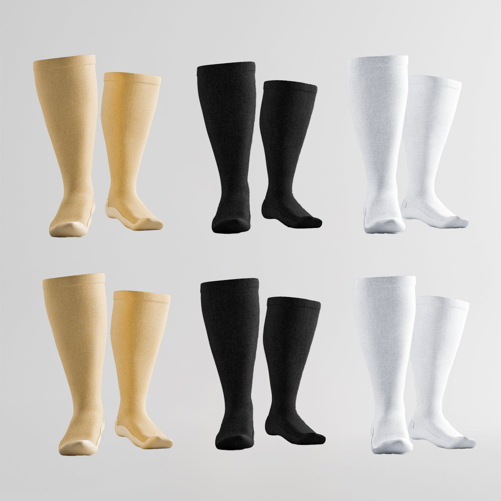 Confezione da 6 paia di colori solidi